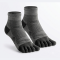 Chaussettes Foulée Sport Coolmax noires, chaussettes de sport à 5 orteils