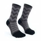 Chaussettes Foulée Mérinos Longues, gros plan sur la séparation des 5 orteils indépendants