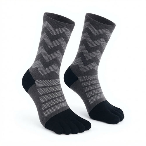 Chaussettes Foulée Mérinos Longues, gros plan sur la séparation des 5 orteils indépendants