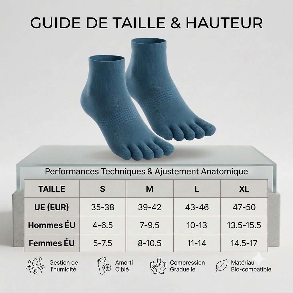 Chaussettes Foulée Running Coolmax, gros plan sur le maintien de la voûte plantaire