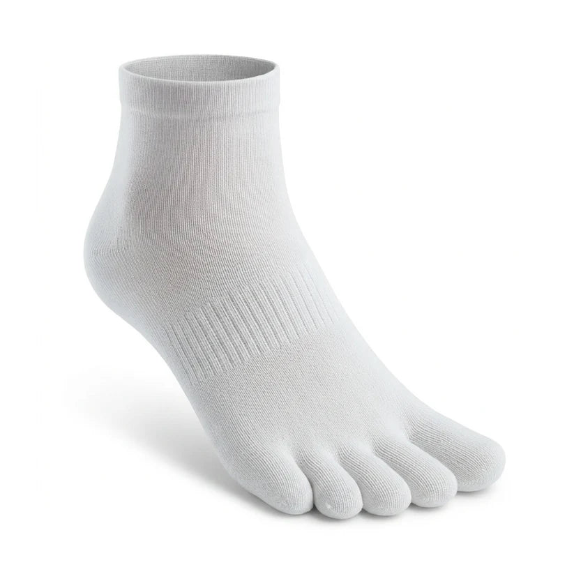 Chaussettes Foulée Running Coolmax blanches, chaussettes running 5 orteils